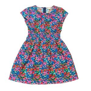 Crewcuts Colorful Floral Kids Dress With Pockets